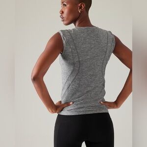 Athleta Pacifica Illume UPF Fitted Tank ,Grey Heather